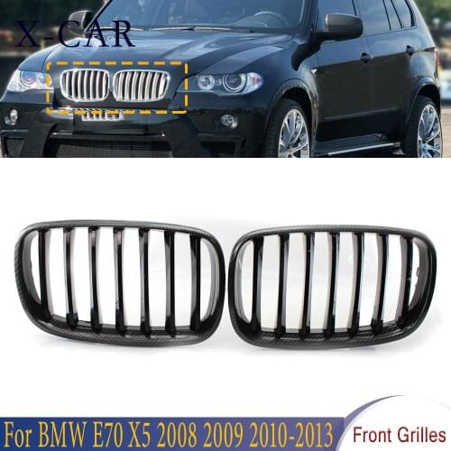 X-CAR 1 Pair Front Bumper Hood Grilles Car Kidney Grill Car Styling For BMW E70 X5 2008 2009 2010 2011 2012 2013 51137157687
