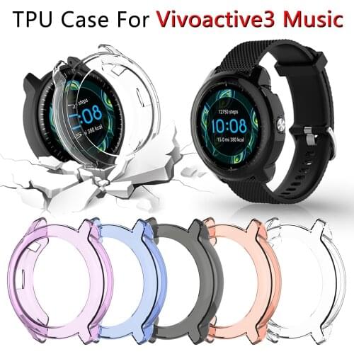 Protective case for Garmin Vivoactive 3 Music Luxury High Quality TPU cover slim Smart Watch bumper shell for Vivoactive3 Music