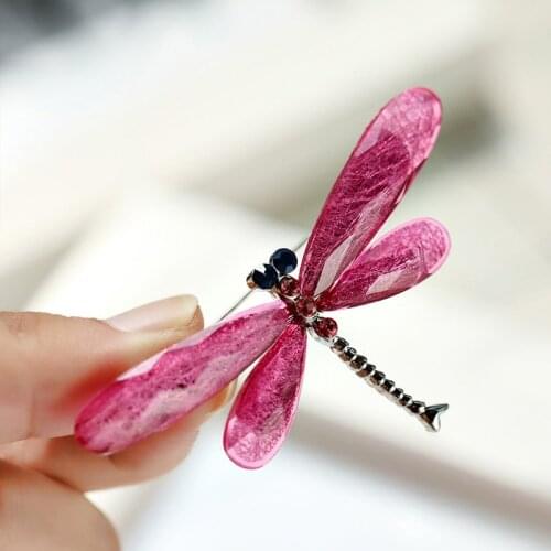 Crystal Dragonfly Brooches For Women Alloy Insects Brooch Party Pins Gifts