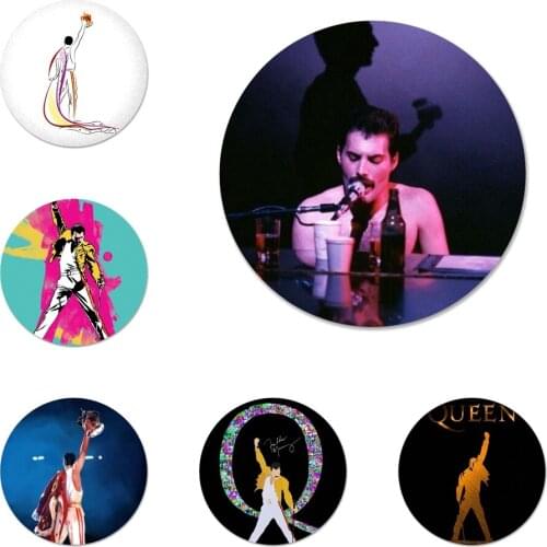 Freddie Mercury Queen band Icons Pins Badge Decoration Brooches Metal Badges For Clothes Backpack Decoration