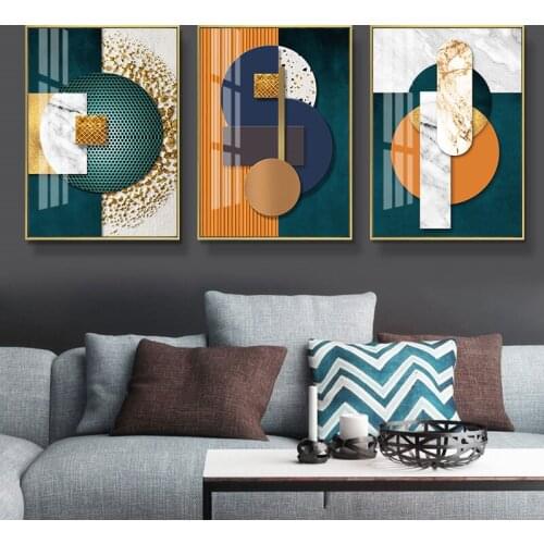 Gold and Orange Abstract Wall Art Painting Poster Minimalist Art Golden Marble Picture For Home Design Room Decor Aesthetic