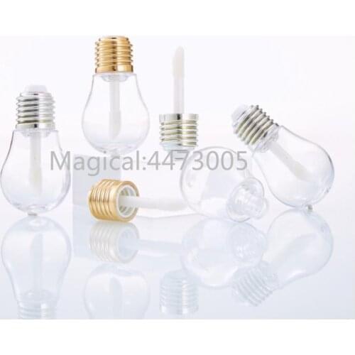 1/2/5pc 9ml Silver Light Bulb Lip Glaze Tube Lip Gloss Bottle Lipgloss Tube Refillable Container Empty Makeup DIY Lip Glaze Tube