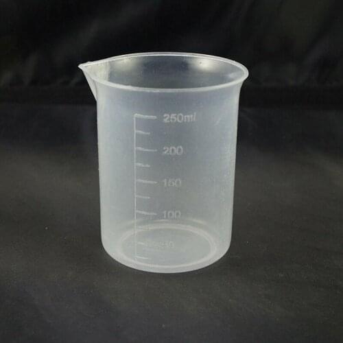250ml Plastic Polypropylene PP Measuring Beaker Laboratory Kitchen With Spout