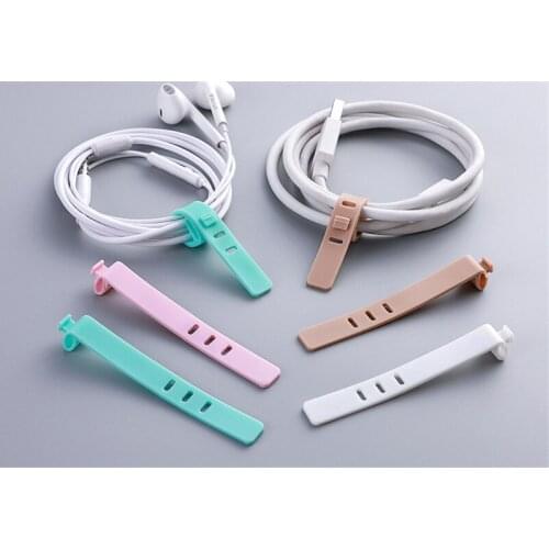 4 Pcs Creative Cute Cartoon Mobile Phone MP3 Earphone Winding Machine Card Buckle Type Winding Machine Single Wire