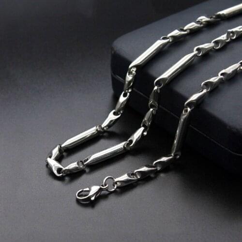 5mm Hip Hop Titanium Steel Necklace Melon Chain Stainless Steel Chain Men Women Fashion Necklace 50cm
