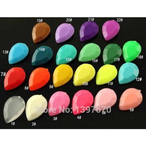 50p 13x18mm Droplet candy Fancy Stone Pointed back acrylic crystal rhinestones Beads for headwear,shoes&dance dress decorations