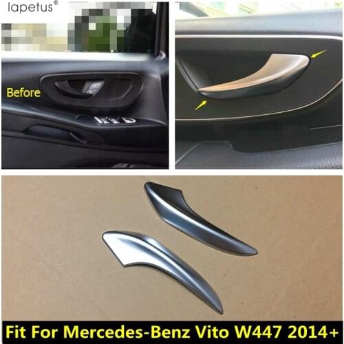 Lapetus Accessories Fit For Mercedes-Benz Vito W447 2014 - 2019 Inner Door Pull Doorknob Handle Panel Molding Strip Cover Trim