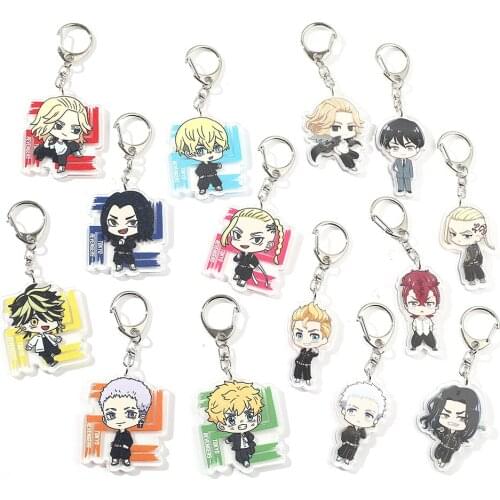 Anime Tokyo Revengers Acrylic Keychain Mikey Draken Manjiro Ken Takemichi Hinata Kawaii Pendant Fans Souvenir Collection Gift