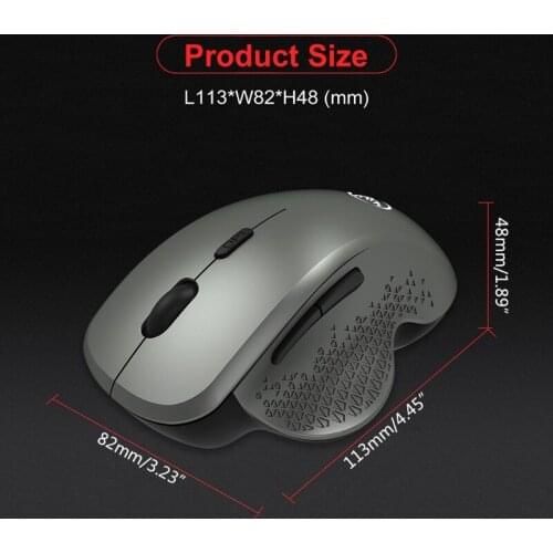 2.4G 10m Wireless Mouse Optical 6 Buttons USB Receiver 1600DPI Silent Vertical X5QC