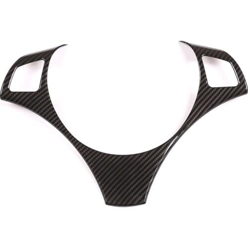Car Steering Wheel Decoration Cover Trim Frame Sticker for Bmw E90 3 Series 2005-2012 Car Accessories(Carbon Fiber)