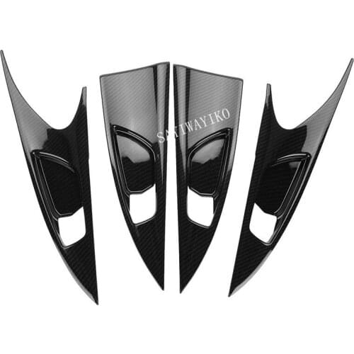 For Honda Civic 2016-2017 4pcs Carbon Fiber ABS Car Interior Door Handle Bowl Cover Trim Accessories