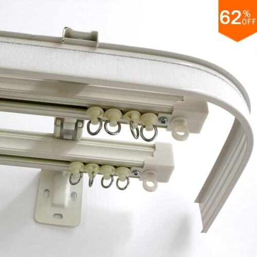 Curtain Rail Hard Wave very good quality Curtain with valance hang up by hook rod Style Draper Hooker rail The curtains Track