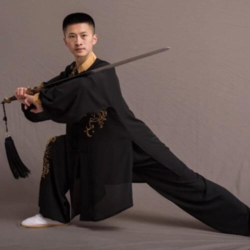 Chinese Warrior Costume Bruce Lee Costume 2019 New Arrival Wushu Kung Fu Uniform Traditional Tang Suit Tai Chi Clothing TA1512