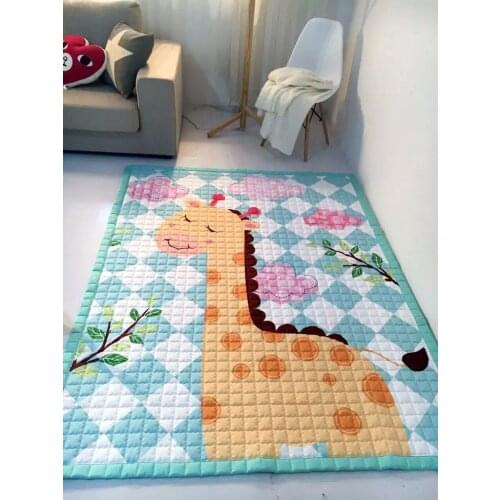 16 Type Round and Rectentage Simple Korean Zoo Child Cotton Mat Home Carpet Picnic Mat Cartoon Yoga Floating Window Cushion