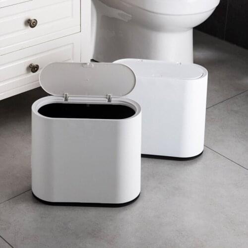Kitchen Crevice Trash Can Garbage Bin Home Storage Bathroom Trash Can Office Accessories Poubelle Bureau Cleaning Tools DF50LJ
