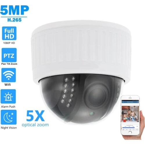 OwlCat Full HD 2MP 5MP WiFi PTZ Indoor IP Dome Camera 5x Zoom Wireless Video CCTV Surveillance Audio MIC P2P 128G Micro SD Slot