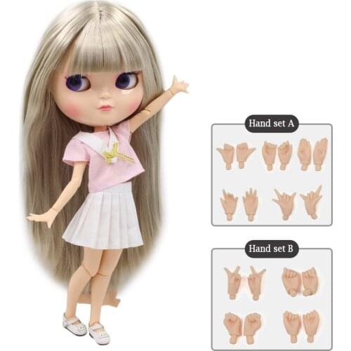 ICY DBS DOLL small breast azone body fortune days BL8003 Silver grey hair with bangs/fringes 30cm