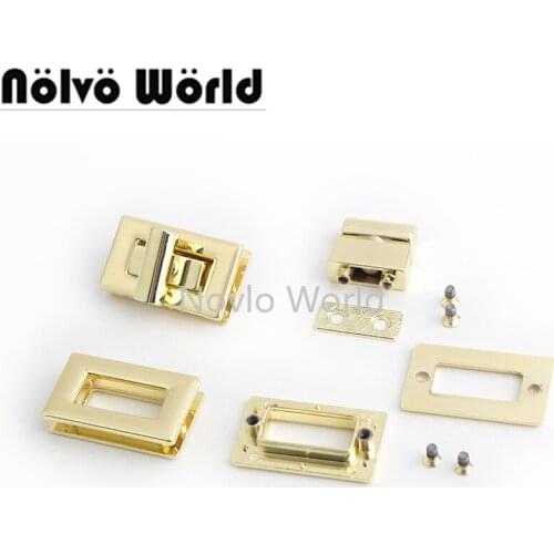 Nolvo World 2-10sets 18*30mm Square twist lock High Quality Handbags Luggage Hardware Accessories Twist turn locks