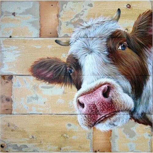 Animal Cow DIY 11CT Cross Stitch Embroidery Kits Needlework Craft Set Printed Canvas Cotton Thread Home Decoration New Room
