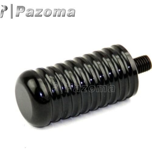 PAZOMA 8mm Bolt CNC Aluminum Black O-ring Ribbed Shifter Peg for Harley 883R 883L 48 Sportster Rough Crafts
