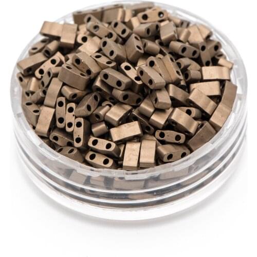 Miyuki Half Tila Beads, miyuki beads, half tila beads, Japanese beads, HTL-2006, Matte Metallic DARK BRONZE (RM45-5)