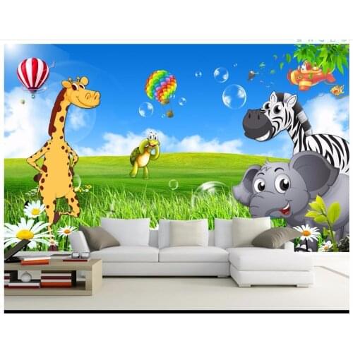 Custom photo wallpaper 3d wall murals wallpaper Beautiful scenery wallpaper childrens room cartoon animal murals wall papers