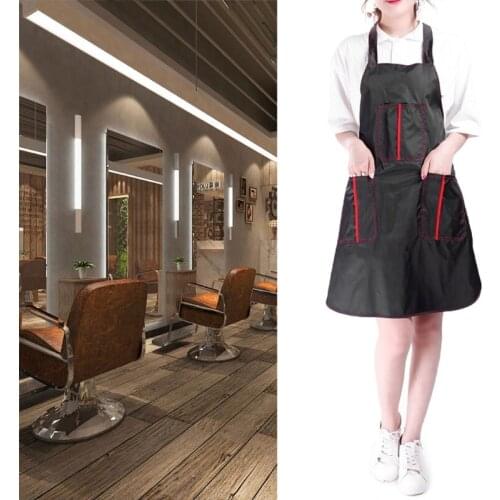 QIAOYAN Pro Salon Barber Hair Cutting Gown Cape Hairdressing Hairdresser Apron 3 Pockets