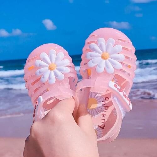 Hollow Girls Sandals Children shoes New Summer 2020 Toddler Kids Sandals Baby Girls Shoes Flower Newborn Jelly Princess Shoes