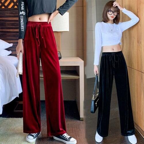 Skyenunim Women's Velvet Trousers