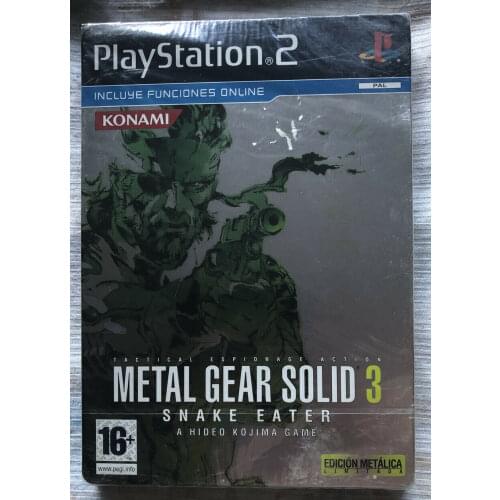 METAL GEAR SOLID 3 SNAKE EATER Video Game Sony playstation 2 metallic edition