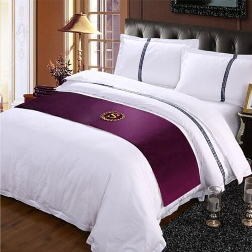 High quality printed hotel decorative bed runner bed throw