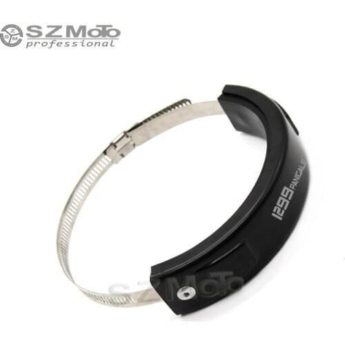 For DUCATI 1299 PANIGALE Silencer Exhaust Protector Can Cover Round Oval SILICONE Motorcycle Scope 100MM-140MM Logo protect 2016