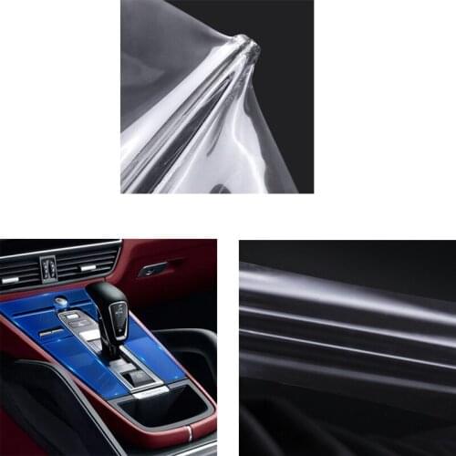 For Porsche Cayenne 2018 2019 2020 TPU Car Anti-scratch Stickers Center Control Panel Protective Film Cover