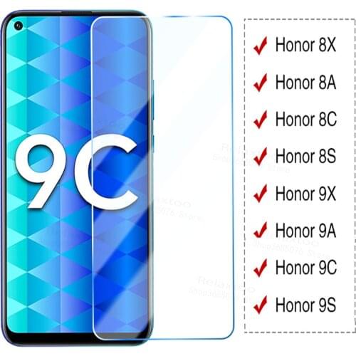 9H Protective Glass For Huawei Honor 8X 8A 8C 8S Tempered Screen Protector Honor 9X 9A 9C 9S 9 a Glass Front Cover shield Film