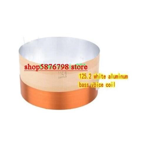 1pcs 125.2mm 8ohm Round wire speaker bass voice coil ASV White aluminum Woofer