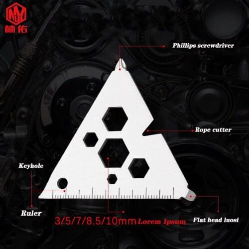 1PCS Multifunctional Mini Portable Emergency Survival Card Stainless Steel 420 Outdoor Camping EDC Tool Card