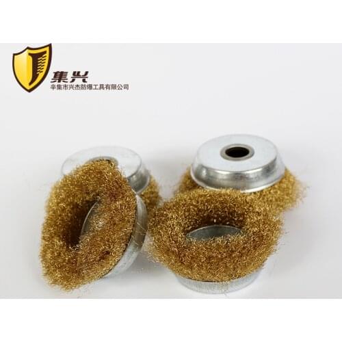 125mm*16mm Non sparking brass wire cleaning ball bowl shape, cleaning tool,for industrial cleaning use