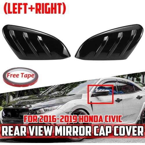 2pcs Car Side Door Rear View Mirror Cover Cap Add on For Honda For Civic FK4 FK7 5DR HATCHBACK 2016-2021 Rearview Mirror Covers