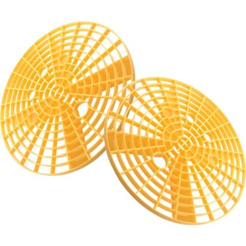 2Pcs PP Yellow 26cm Universal Car Wash Shield Guard Grit Bucket Washboard Filter Scratch Replacement
