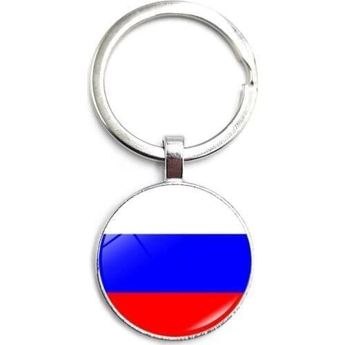 2020 Fashion Creative World Flags Time Glass Pendant Keyring Men and Women Jewelry Keychain