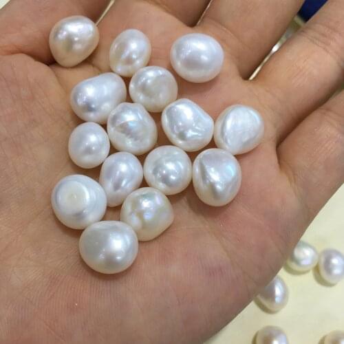 New 4pcs Natural Freshwater Pearl Irregular Shape Glossy for Making DIY Jewelry Necklace Accessories Size 10-11mm