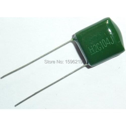 50pcs Mylar Film Capacitor 400V 2G104J 0.1uF 100nF 2G104 5% Polyester Film capacitor