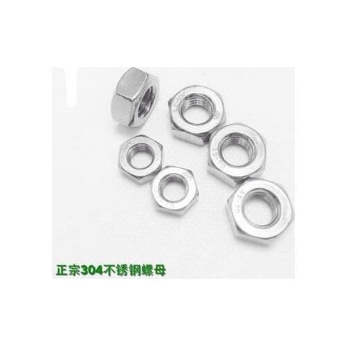Hardware accessories 304 stainless steel six nuts Fasteners accessories M4