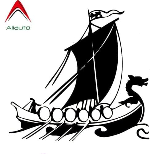 Aliauto Interesting Car Sticker Dragon Head Viking Ship Vinyl Accessories PVC Decal for Hyundai Creta VW Beetle Tucson,19*17cm