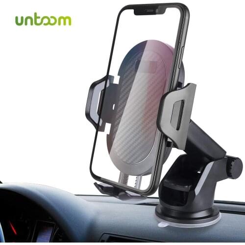Untoom Windshield Car Phone Holder 360 Rotation Car Mount Phone Holder for iPhone Xs Max Xr X Dashboard Phone Holder for Samsung