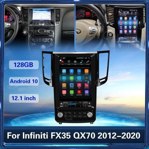 2 Din Android Tesla style Auto Multimedia DVD player For Infiniti FX35 QX70 2012-2019 Car Radio GPS Navigation