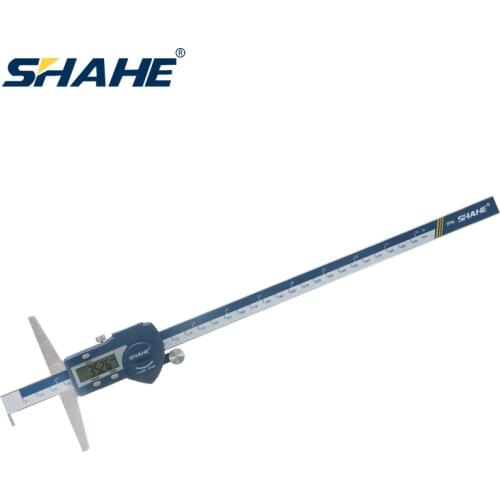 SHAHE 0.01 mm 300 mm 12'' Digital single hook depth gauge ruler stainless steel depth caliper electronic depth Gauge