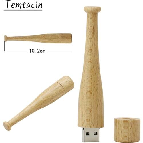 Wood Baseball Bat Model USB Flash Drive 256GB Pen Drive Wooden USB-flash 4GB 8GB 16GB 32GB 64GB Mini Pendrive 128GB Memory Stick