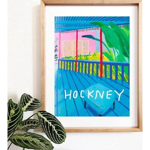 David Hockneies Colorful Landscape Abstract Canvas Painting Print Living Room Home Decor Modern Wall Art Oil Painting Poster HD