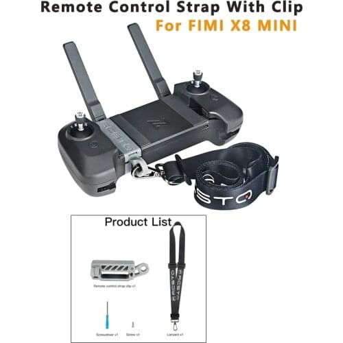 FIMI X8 Mini Remote Control NeckStrap Buckle Fixed Clip with Lanyard for FIMI X8 Mini Drone Accessories